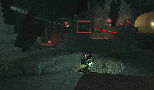 The pedestal with a blue rune in Fisch