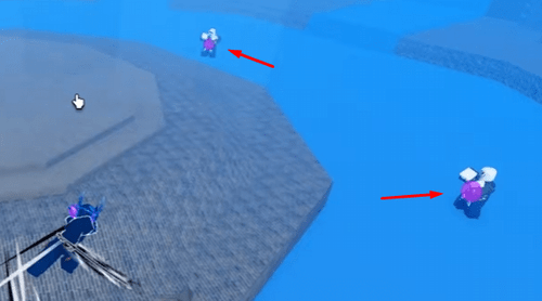 An example of purple marked enemies in Blox Fruits