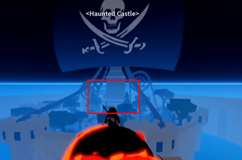 The Haunted Castle's main building in Blox Fruits