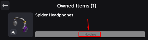 A pair of Spider Headphones currently on hold