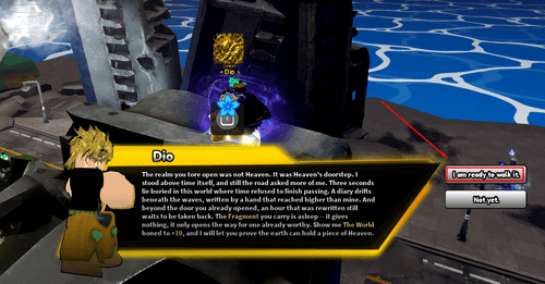 The "I am ready to walk it" option in Legacy Piece