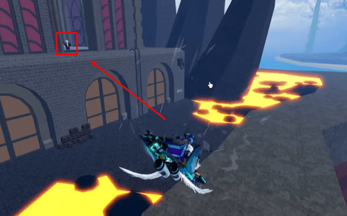 The giant cathedral in Blox Fruits' "Hot" zone