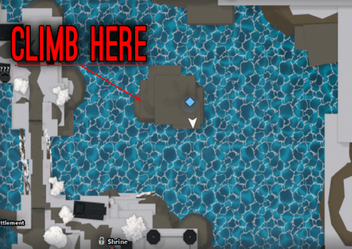 The Iceveil Valley rock formation and climbing spot in Slayers 2