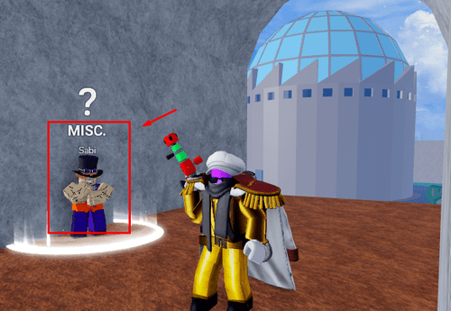 Sabi's location in Blox Fruits