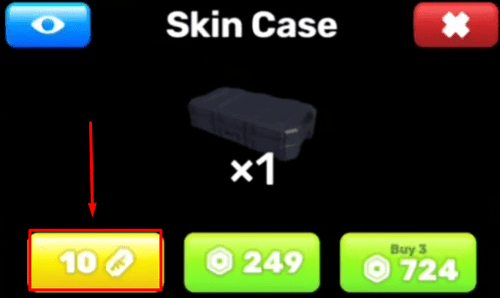 The option to buy a skin case with tickets in RIVALS