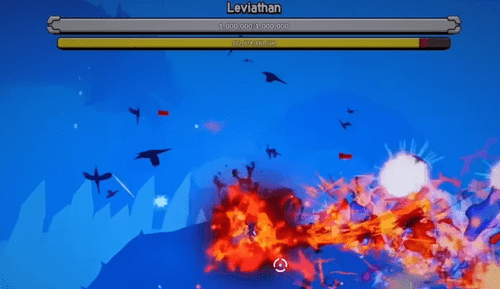 Using a Dragonstorm against the Leviathan in Blox Fruits