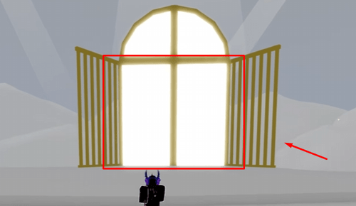 The heavenly portal leading back to the Floating Turtle in Blox Fruits