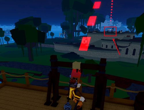Aiming the grappling hook in Blox Fruits