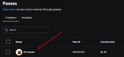 A custom gamepass that used to work in PLS DONATE