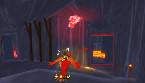 The final fork in the volcano in Ride A Pet