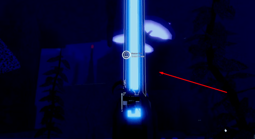 An example of a Beacon in The Deep in Fisch