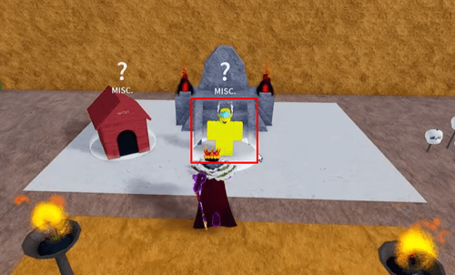 Arowe's location in Blox Fruits