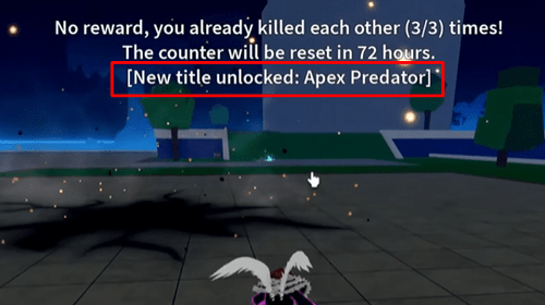 Unlocking the "Apex Predator" title in Blox Fruits