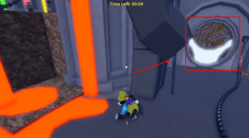 The white tunnel in Blox Fruit's Draco V4 trial