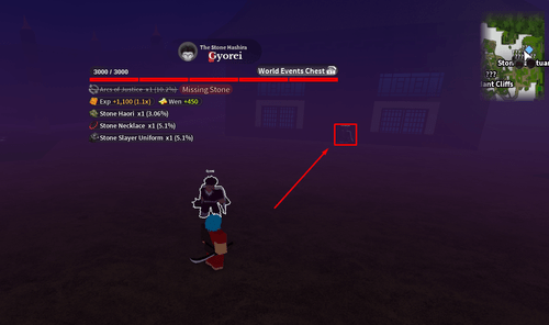 Stone Trainer Gyorei's location in Slayers 2