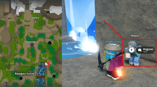 Wagwan in Slayers 2 with the map location included