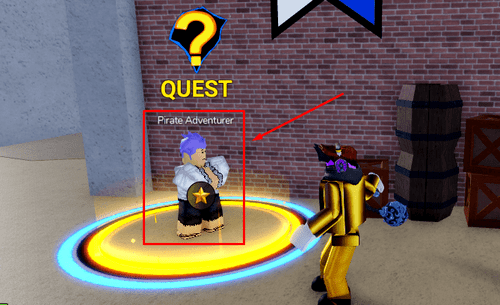 The Pirate Adventurer NPC in Blox Fruits
