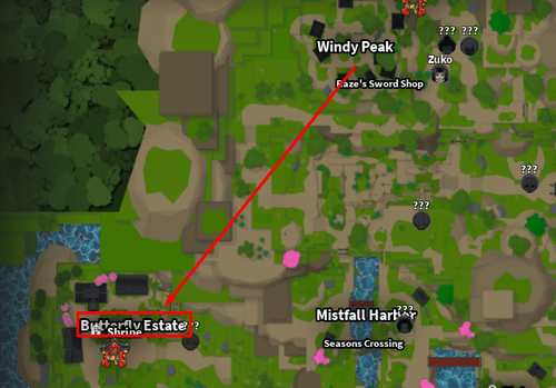 The Butterfly Estate location in Slayers 2's map
