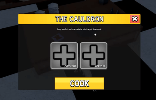 The cauldron interface in Blox Fruits