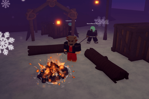 A campfire in Slayers 2