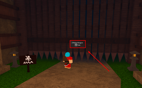 The Parkour Dungeon in Slayers 2
