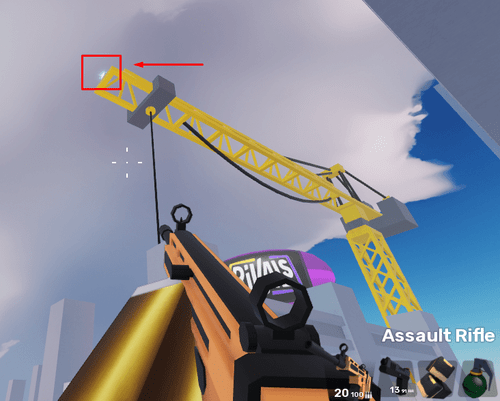 The Jump Shard on the crane in RIVALS