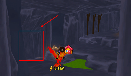 The fork in the path inside the volcano in Ride A Pet