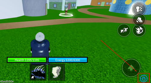 An example of "Shift Lock" on Blox Fruits