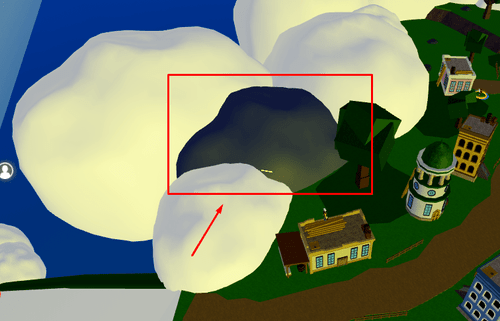 An example of a black cloud in Blox Fruits