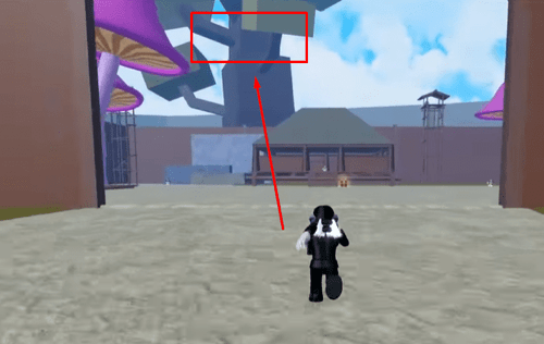 The giant tree near Musketeer Pirates' camp in Blox Fruits