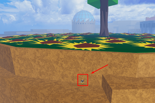 The secret entrance to arowe's cave in Blox Fruits