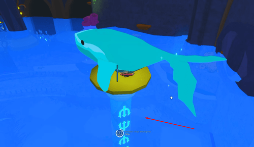 Offering a fish to a pillar in Fisch