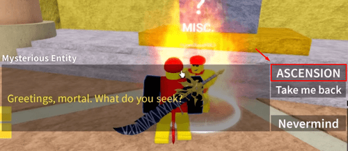 Talking to the Mysterious Entity in Blox Fruits