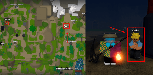 A map of Slayers 2 and Chaka's location
