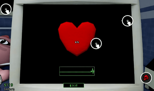 The Heartbeat minigame in Animal Hospital