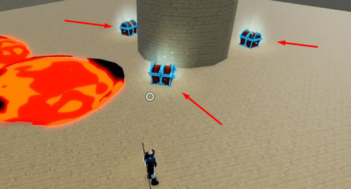 The Diamond Chests on top of the Haunted Castle in Blox Fruits