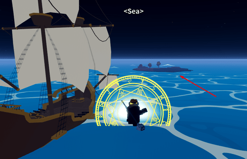 Moving to the next island in a raid in Blox Fruits