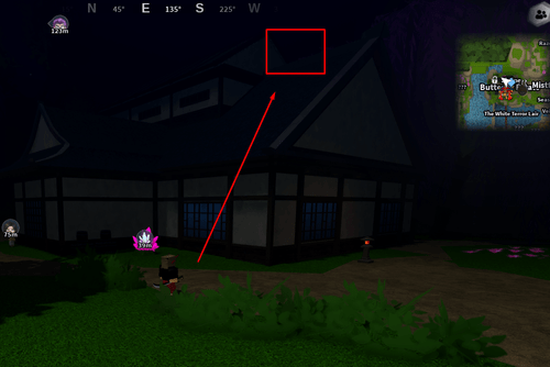 The spawn crystal in Butterfly Estate and the rooftop to go to in Slayers 2