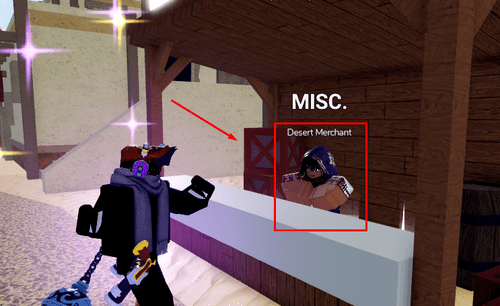 The Desert Merchant in Blox Fruits