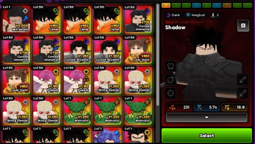 An example of high level units in Anime Expeditions