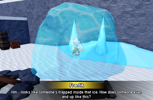 The frozen NPC in Blox Fruits