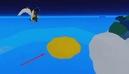 An example of a gold cloud in Blox Fruits