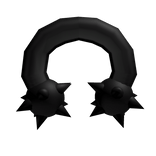 00g Stretched Black Spiked Septum