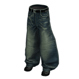 Distressed Barrel Leg Denim w/ Sneakers