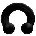 ✞ : 0g black horseshoe septum piercing