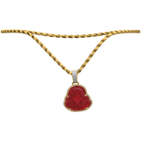 [1.0] 14k Gold Rope Chain Buddha Pendant Set
