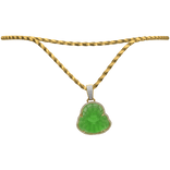 [1.0] 14k Gold Rope Chain Buddha Pendant Set