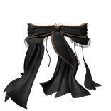[1.0] Black Dynasty Silk Ribbon Waist Cloth