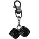 [1.0] Black Iced Double Dice Keychain