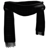 1.0 black plaid scarf